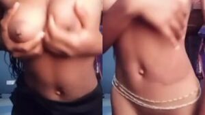 imgonline com ua twotoone VLumhLuO6YbGR3x7 320x180 1 Nigerian Girl Squeezes & Shows Off Her Boobs As She Goes Nude On BuzzCast Live Show (Watch Video)