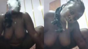 imgonline com ua twotoone hGfXI28WiA8yi 320x180 1 300x169 1 Chubby Naija Bad Bitch Smoking As She Rides On Dick In Reverse Cowgirl (Watch Video)